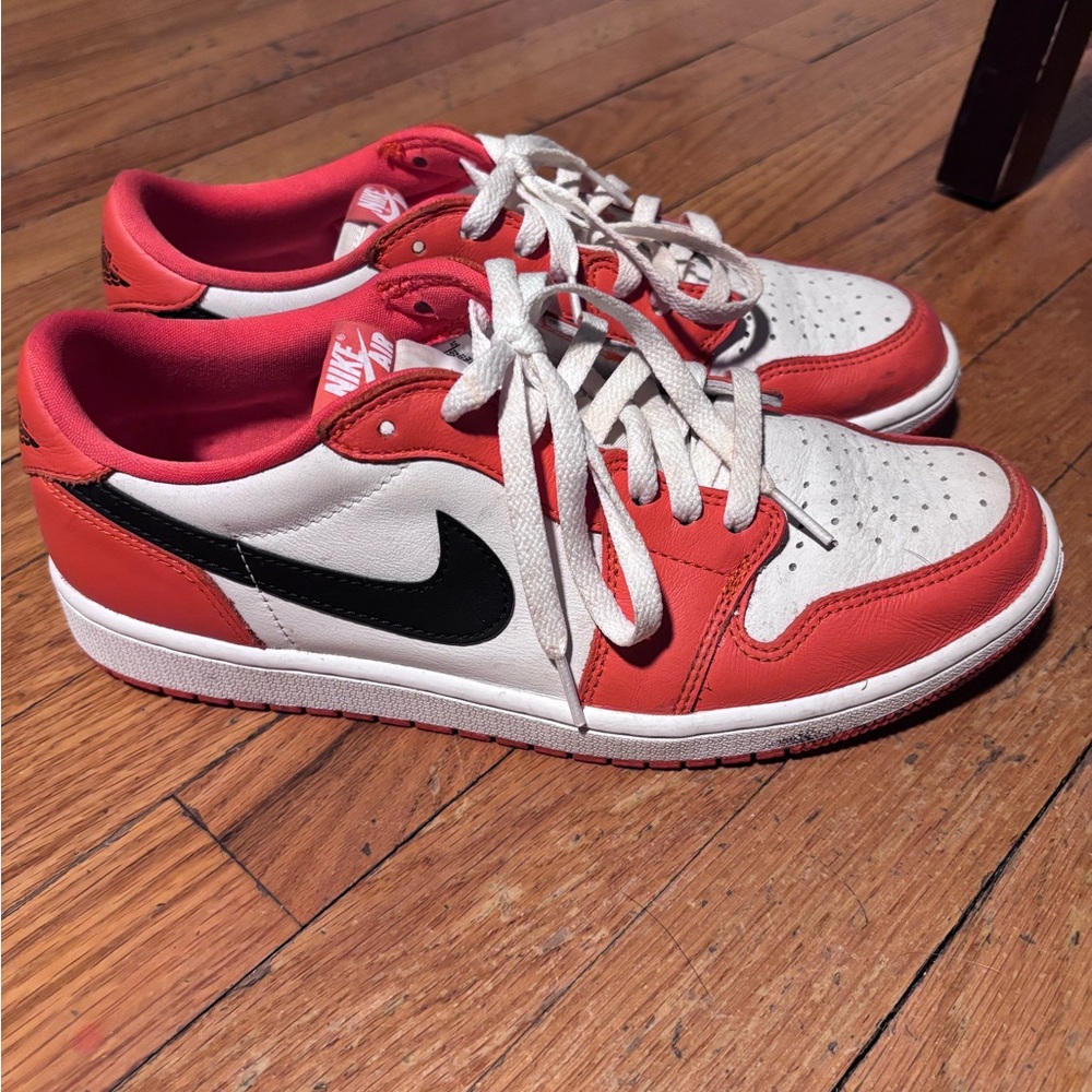 Nike Jordan 1 Low - White, Orange, & Black